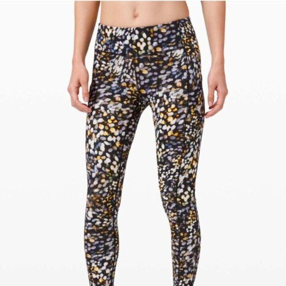 Lululemon Fast And Free Tight II 25” Metropolis Glow Yoga Pants Leggings Sz 4